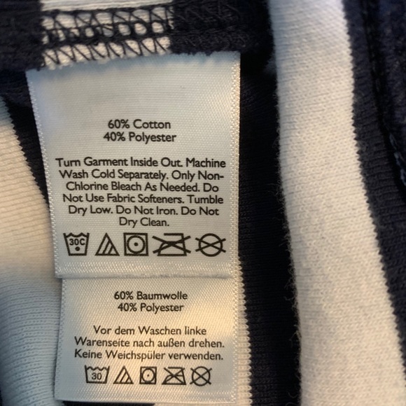 Eddie Bauer Navy blue & white stripped sweater - Picture 7 of 7